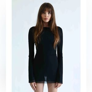 Amoy New York Jane Black Mini Dress Small from Sample Sale